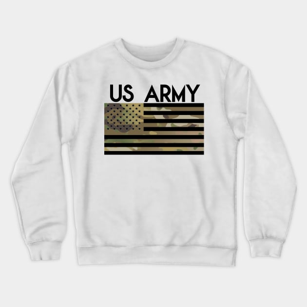 United States Army Flag Crewneck Sweatshirt by Cataraga